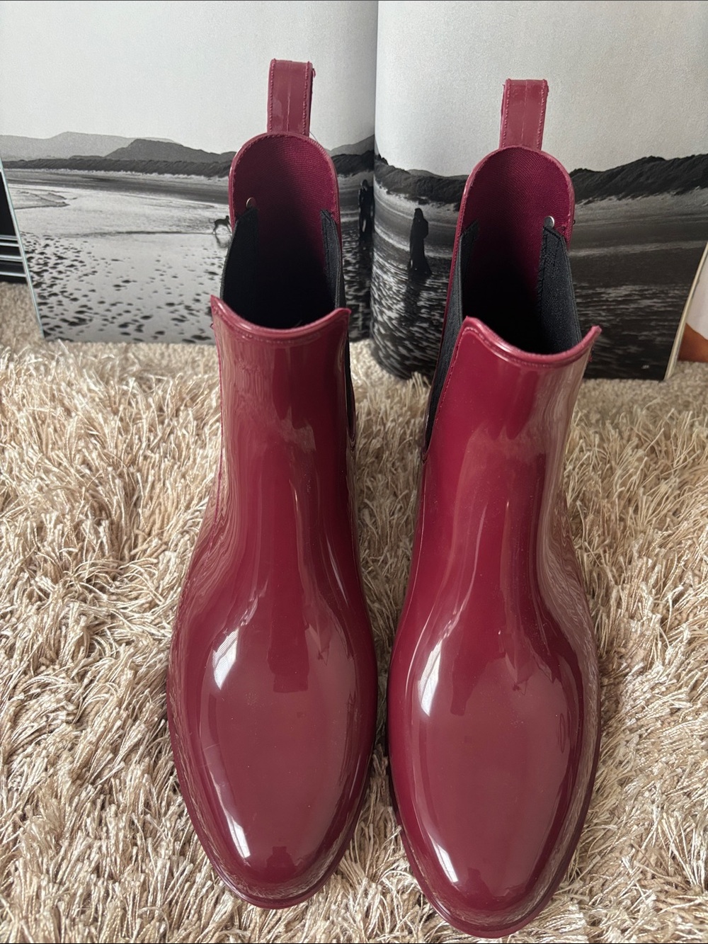 MICHAEL Michael Kors Glossy Wine Chelsea Booties